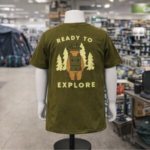 Columbia Olive Green Kids Short Sleeve Tee